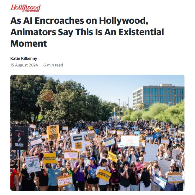 AI animation headline (THR)