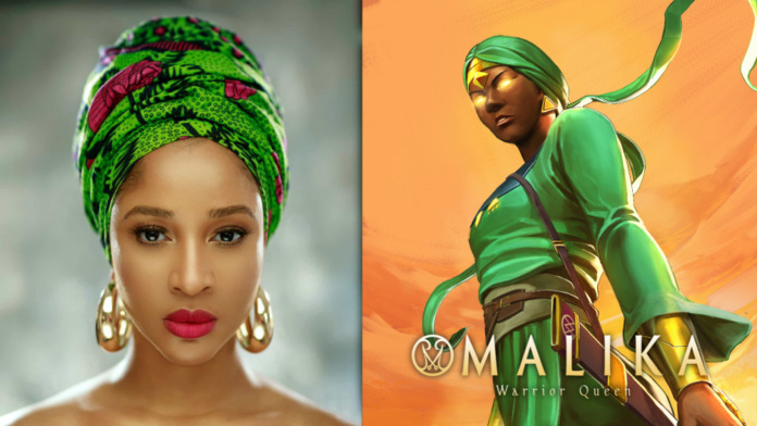 Adesua Etomi-Wellington will voice star and executive produce the adaptation of 'Malika: Warrior Queen.' [ph: Aham Ibeleme, provided by The Co-Production Co. / YouNeek Studios]