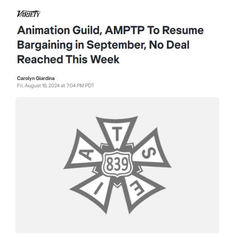 Animation bargaining headline (V)