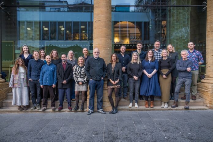 The team at A Productions (Mark Taylor & Katherine McQueen in center). [ph: Evoke Pictures Photography for A Productions]