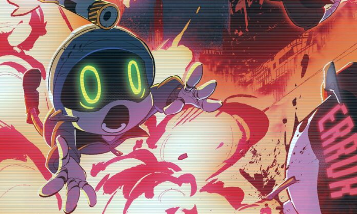 Murder Drones #1 (sample page, cropped) [Oni Press/Glitch]